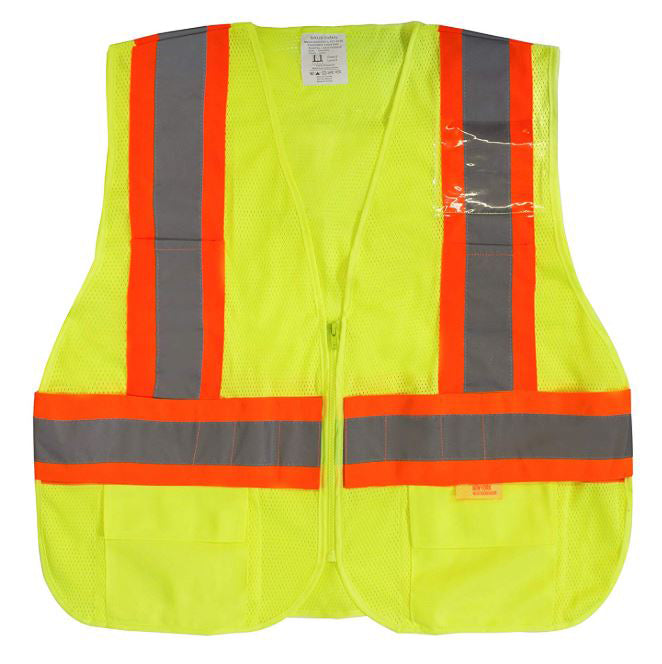Class 2 Hi Viz Safety Vest with Reflective Strips and Pockets -SAZ8211& SAZ8212(Orange, Lime)-New York Hi-Viz Workwear-RK Safety