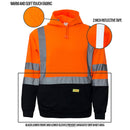 Class 3 High Visibility Sweatshirt, Hooded Pullover - H8311-New York Hi-Viz Workwear-RK Safety
