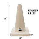 18" RK White Safety Traffic PVC Cones, White Base-RK Safety-RK Safety