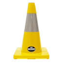 18" RK Yellow Safety Traffic PVC Cones, Yellow Base with One Reflective Collar-RK Safety-RK Safety