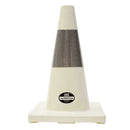 18" RK White Safety Traffic PVC Cones, White Base with One Reflective Collar-RK Safety-RK Safety