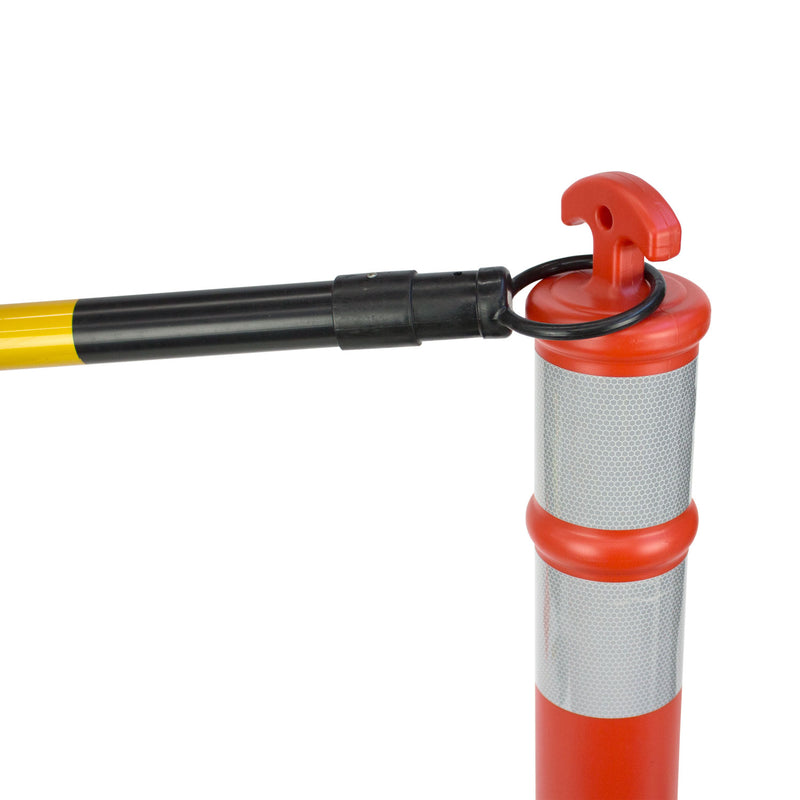 RK DPOST28 Polyethylene Portable Delineator Small Post with 13 lbs Recycled Octagonal Rubber Base, 28'' Height (Orange) …-RK Safety-RK Safety