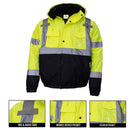 Men's ANSI Class 3 High Visibility Bomber Safety Jacket - WJ9012-New York Hi-Viz Workwear-RK Safety