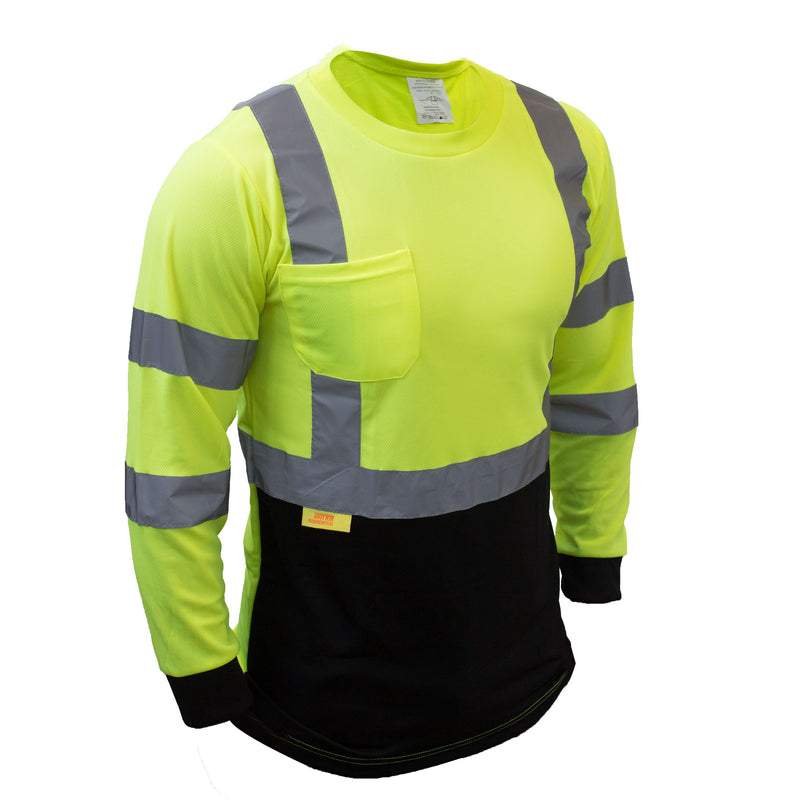 BFL8711;2 Class 3 Hi-Vis T Shirt with Moisture Wicking Mesh-(Lime/ Orange)-New York Hi-Viz Workwear-RK Safety