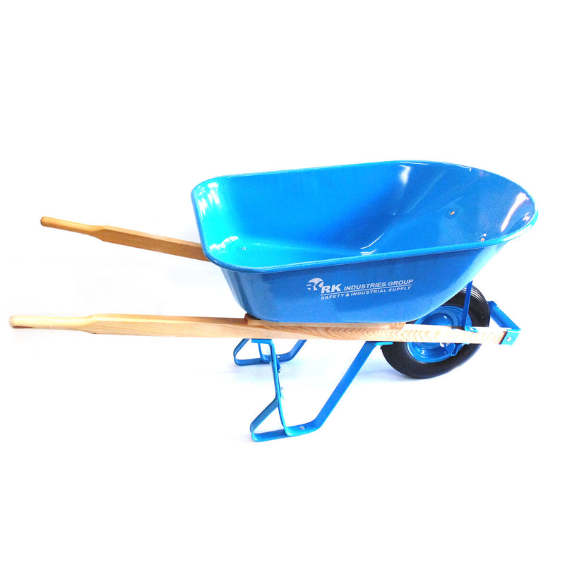 Wheelbarrow 7 Cube Feet Steel, Non-Marking TPR Casters (Local Pickup Only)-NK-RK Safety
