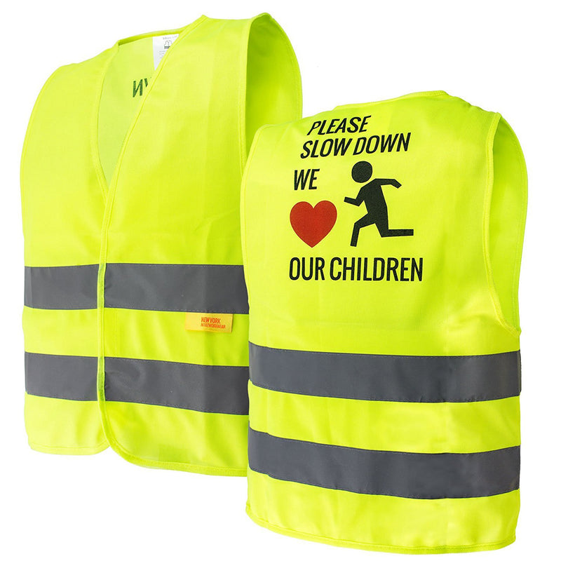 RK Safety Hi Vis Kids Safety Vest + Hi vis Bands- Lime-New York Hi-Viz Workwear-RK Safety